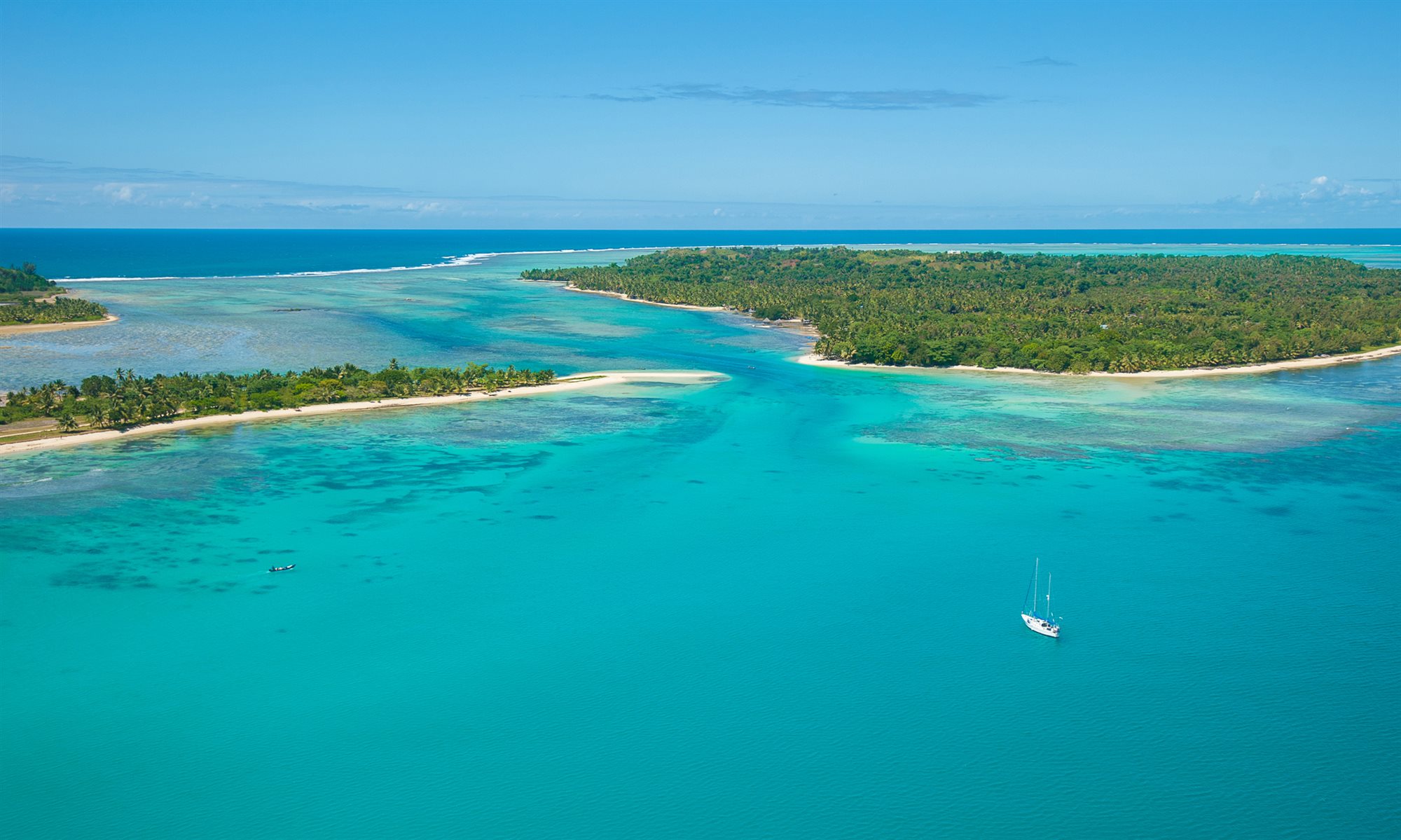 Aerial view of Sainte-Marie island, Madagascar